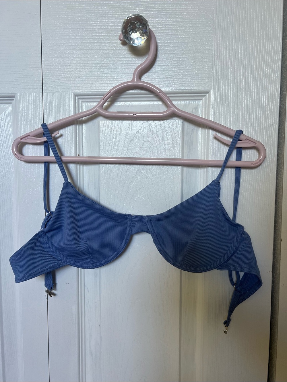 Blue bikini top